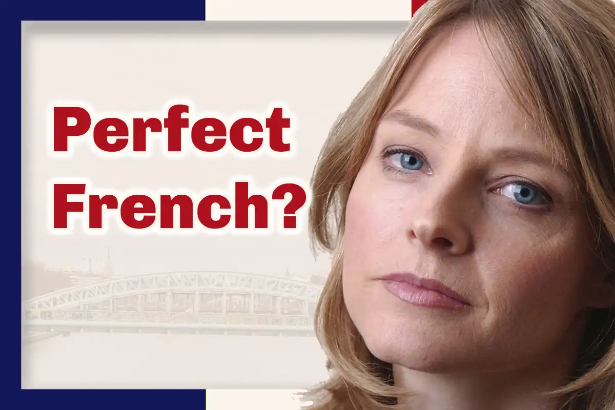 French sentence structure with Jodie Foster speaking French